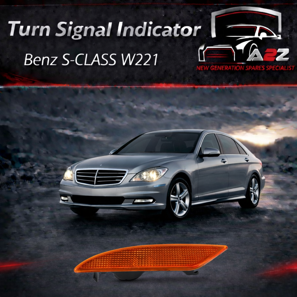 Front Bumper Side Marker Light Lamp Left 2218200121 & Right 2218200221 Compatible with Mercedes Benz S-CLASS W221 2007-2009 Tag-FBL-12