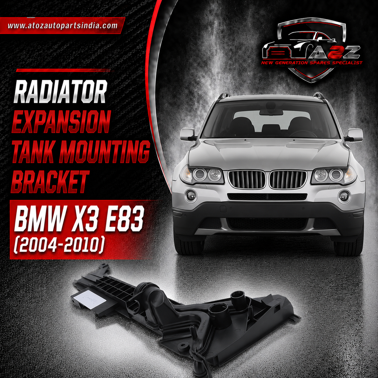 Radiator Expansion Tank Mounting Bracket  17113400017 3400017 Compatible With BMW X3 E83 Tag No.103