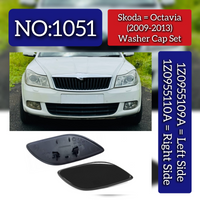 Washer Cap Set Left 1Z0955109A & Right 1Z0955110A Compatibe With Skoda Octavia (2010-2013) Tag No.1051