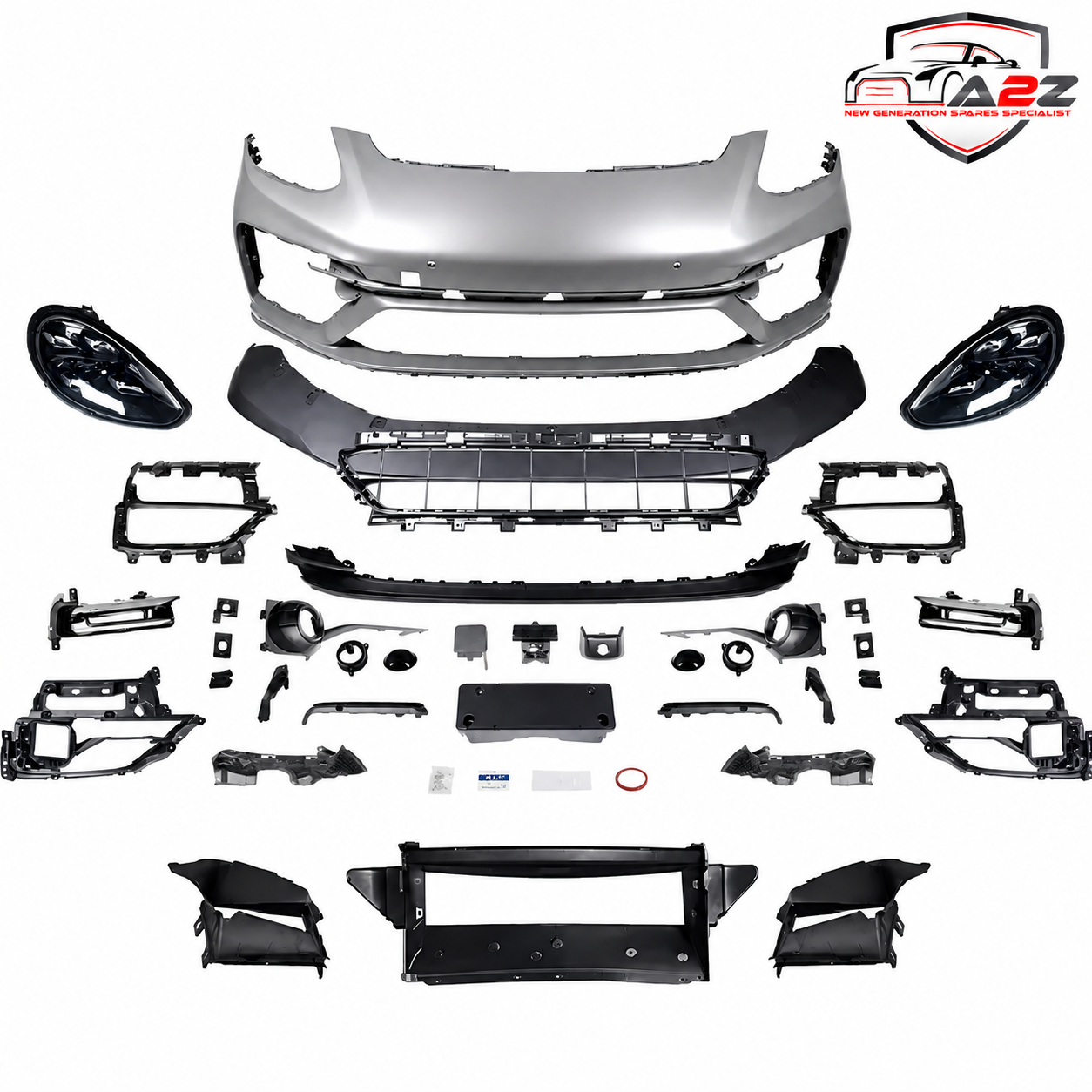 Front Bumper Kit Compatible With Porsche Panamera 970 2009-2016 Upgrade To 2017 Turbo 7 Style  (Shipping Cost Not Included In Price)