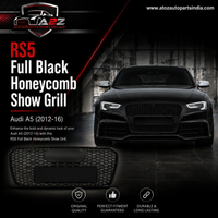 RS5 Full Black Honeycomb Show Grill Compatible With Audi = A5 (2012-16) Tag No.192