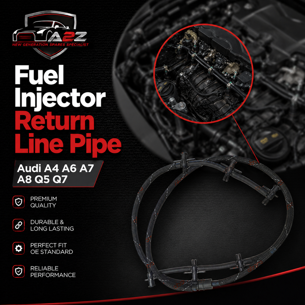 Fuel Injector Return Line Pipe 059130218AM 059130218AS 059130218AJ & Compatible With AUDI A4 A6 A7 A8 Q5 Q7  & VW TOUAREG (7P5, 7P6) Tag No.633