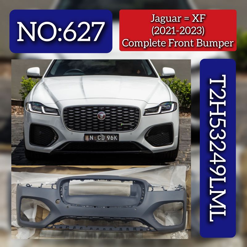 Complete Front Bumper T2H53249LML Compatible With Jaguar XF (2021-2023) Tag No.627
