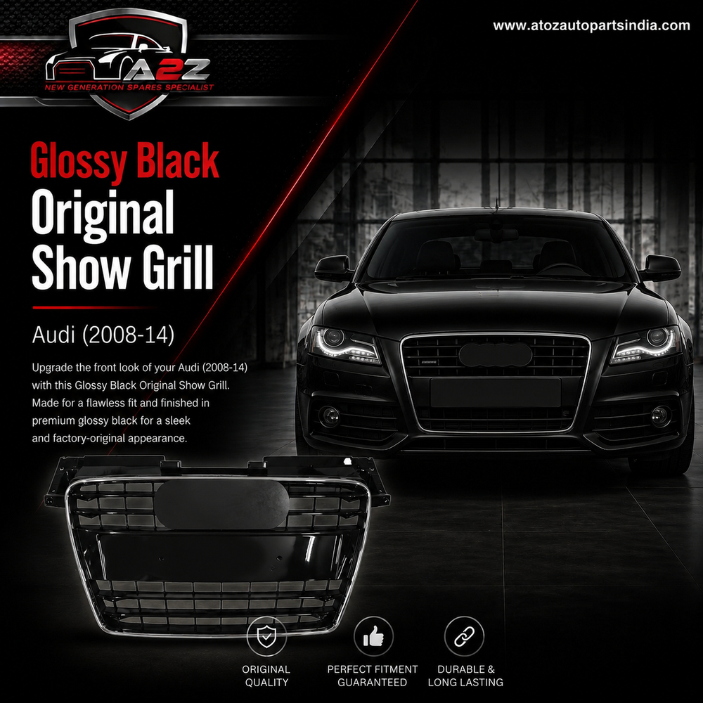 Glossy Black Original Show Grill Compatible With Audi = TT (2008-14) Tag No.281