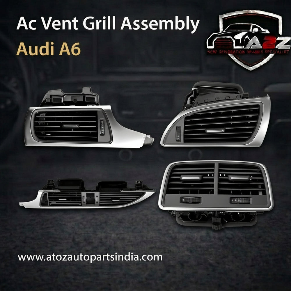 Black Ac Vent Grille Assembly Center & Right & Left & Rear Compatible With Audi A6