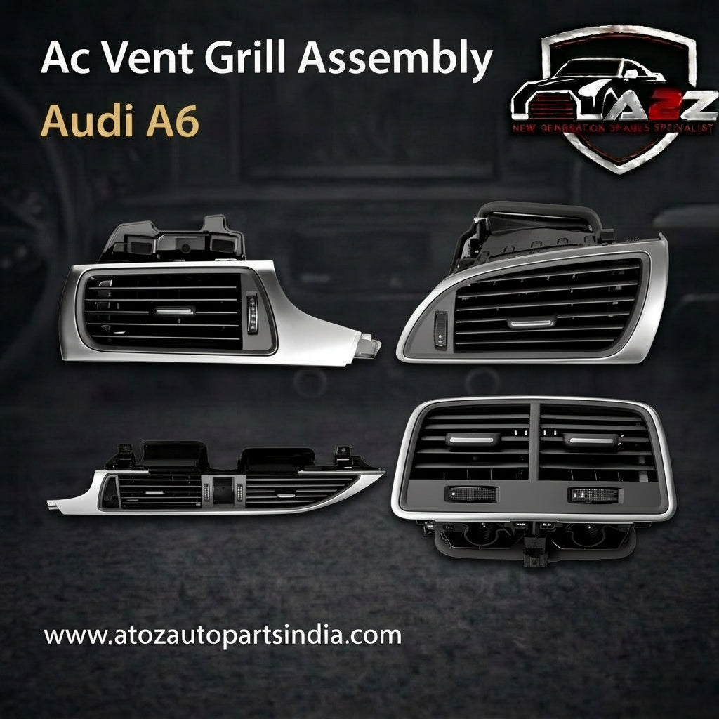 Black Ac Vent Grille Assembly Center & Right & Left & Rear Compatible With Audi A6