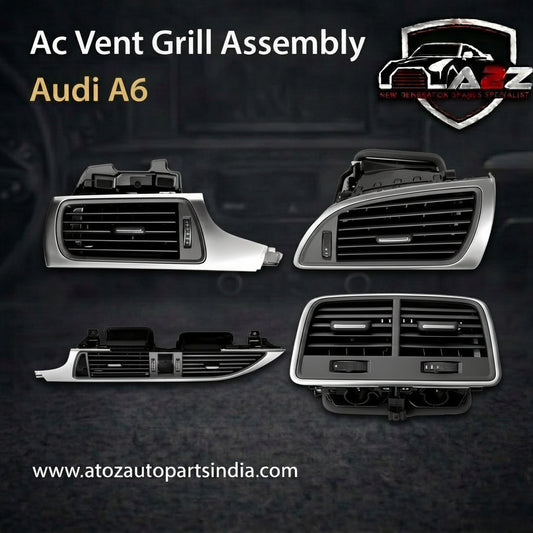 Black Ac Vent Grille Assembly Center & Right & Left & Rear Compatible With Audi A6