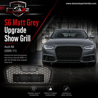 S6 Matt Grey Upgrade Show Grill Compatible With Audi = A6 (2005-11) Tag No.45