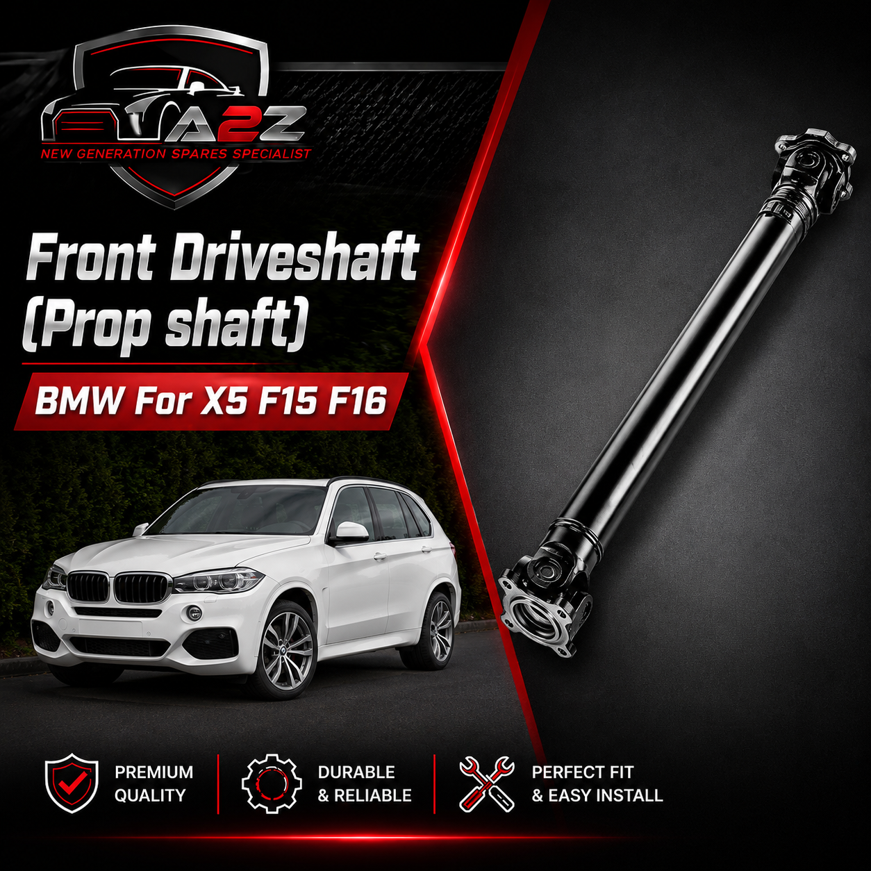 Front Driveshaft (Prop shaft) Assembly 26209425908 26208611252 Compatible With BMW For X5 F15 F16