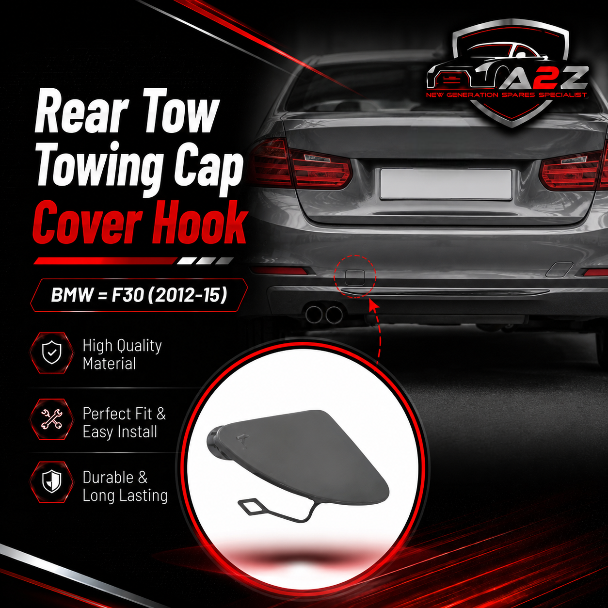 BMW = F30 (2012-15) Front Towing Cap.Ref No 51117293116 Tag 436