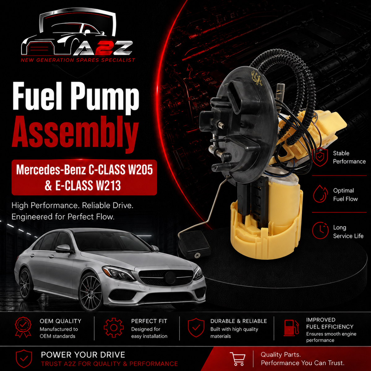 Fuel Pump Assembly 2054701694 A2054701694 Compatible With Mercedes-Benz C-CLASS W205 & E-CLASS W213 Tag No.30