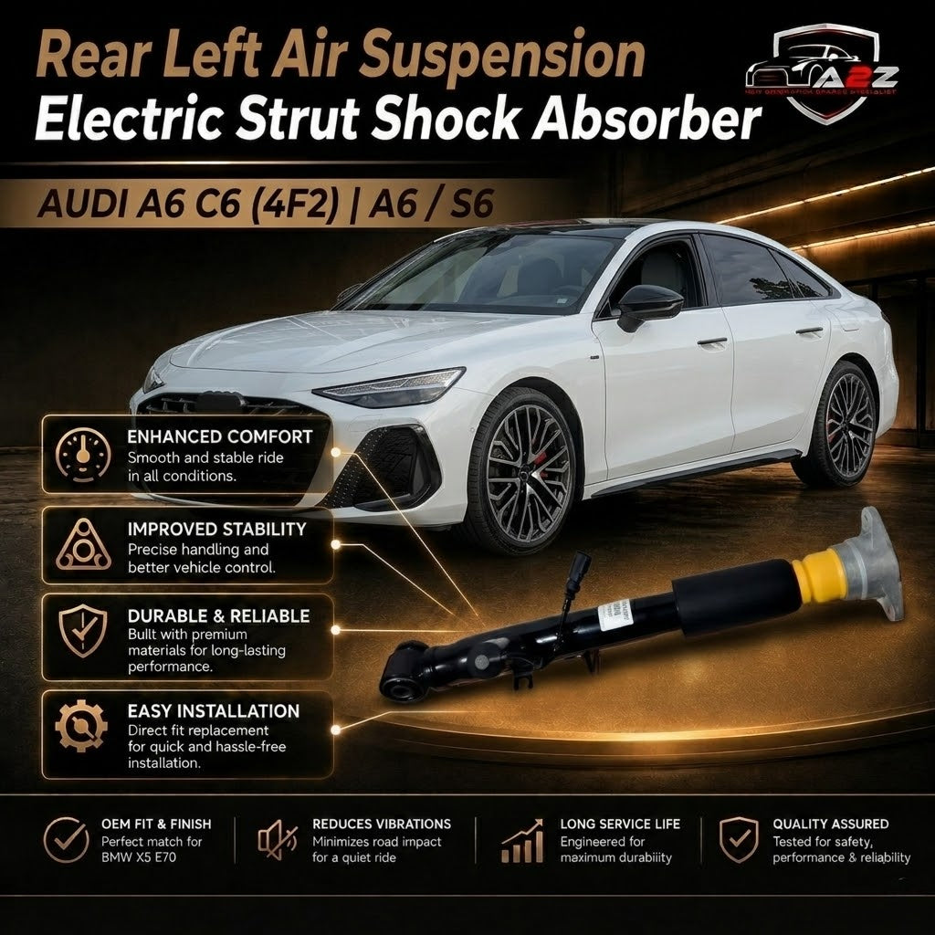 Rear Left Air Suspension Electric Strut Shock Absorber 4F0616031 4F0616031L 4F0616031K Compatible With AUDI A6 C6 (4F2) | A6 / S6