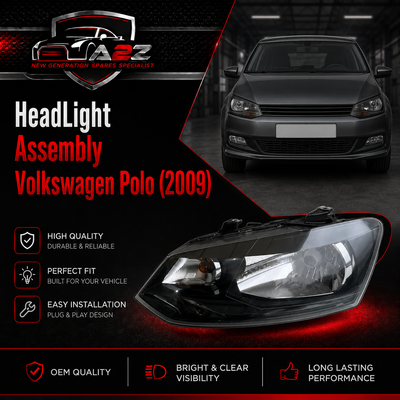 Head Light Set Left 6R1941015 & Right 6R1941016 Compatible With Volkswagen Polo (2009)