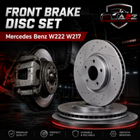 Front Brake Disc Set 2224200272 Compatible With Mercedes Benz W222 W217