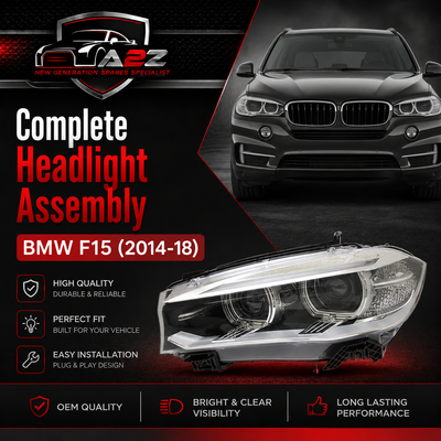 Complete Headlight Set Left 63117317101 & Right 63117317102 Compatible With BMW F15 2014-2018