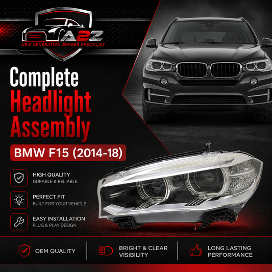 Complete Headlight Set Left 63117317101 & Right 63117317102 Compatible With BMW F15 2014-2018