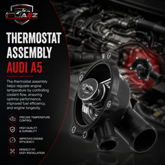 Thermostat Assembly 079121115BB Compatible with AUDI A5 (8T3) | A5 / S5 A8 D4 (4H2, 4H8, 4HC, 4HL) | A8 / S8 | A8L