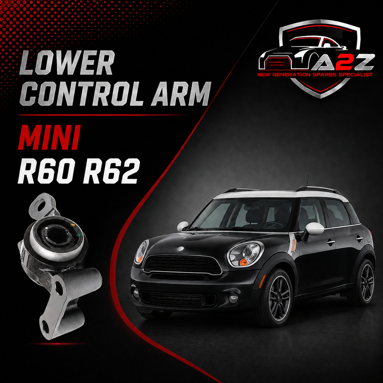 Lower Control Arm/Wishbone Bushing With Bracket Left & Right 31129803497 31129803498 Compatible With MINI R60 R62