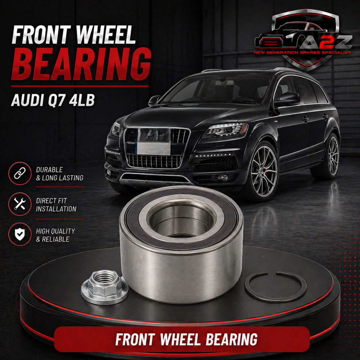 Front Wheel Bearing 7L0498287 & 7L0498287 Compatible With AUDI Q7 4LB