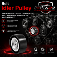 Belt Idler Pulley 2742020019 A2742020119 A2742020019 Compatible with MERCEDES-BENZ C-CLASS C-CLASS (W204) & C-CLASS (W205) & A-CLASS (W176) & A-CLASS (W177) Tag no : 12