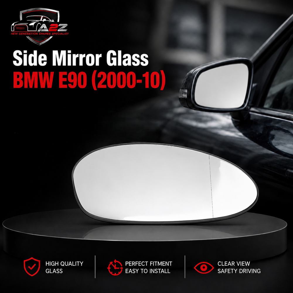 Side Mirror Glass Set Left 51167157247 Right 51167157246 Compatible With BMW 3 Series E90 (2000-10)