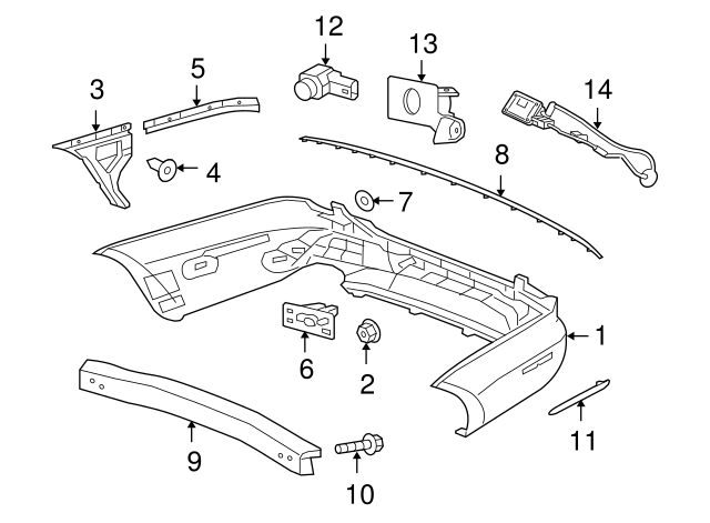 Rear Bumper Moulding (Chromed) C2D3572 Compatible With Jaguar  XJL (X351) (2010-2015) Tag No.5