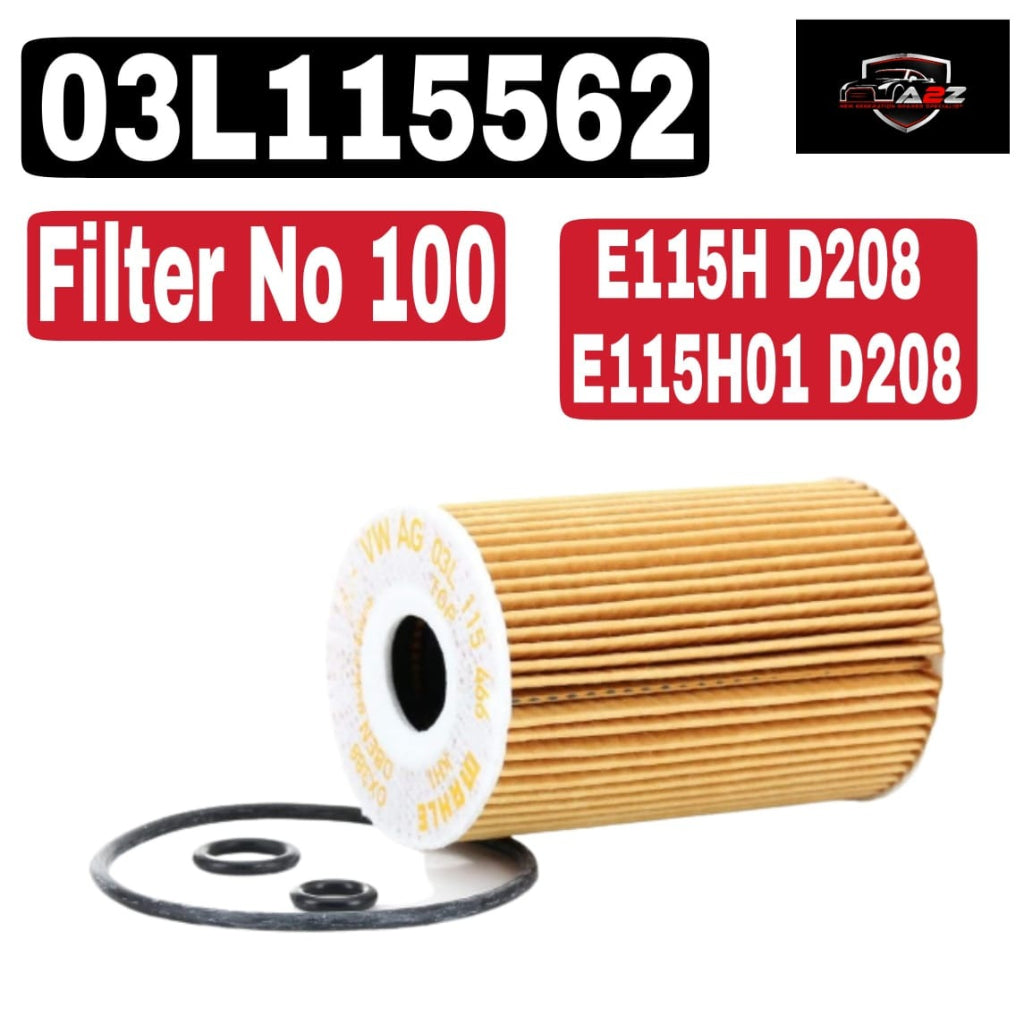 OIL FILTER E115H D208 & 03L115562 & OX388D Compatible With Audi A4 A6 Q5 Q3Tag 100