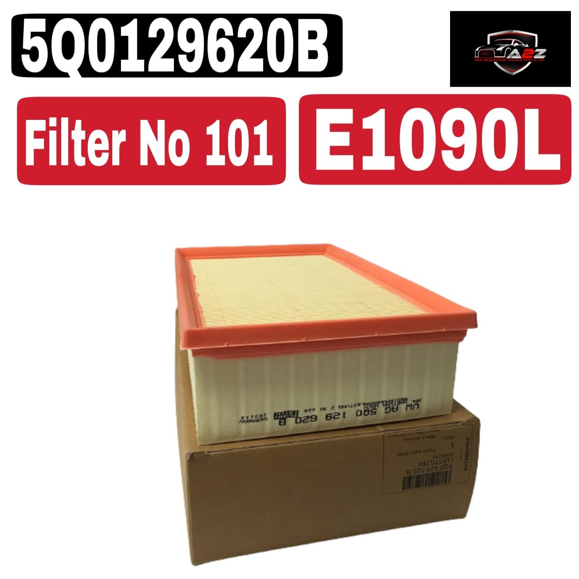 Air Filter E1090L & 5Q0129620B & LX3502 5Q0129620D 5QD129620A Compatible With A3 A3 Q3 TT Tag : 101