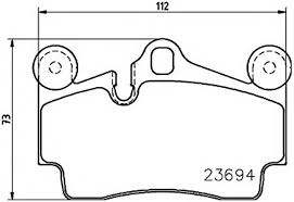 Rear Brake Pad 7L0698451H 2369402 2369481 P85070 Compatible With AUDI Q7 4LB