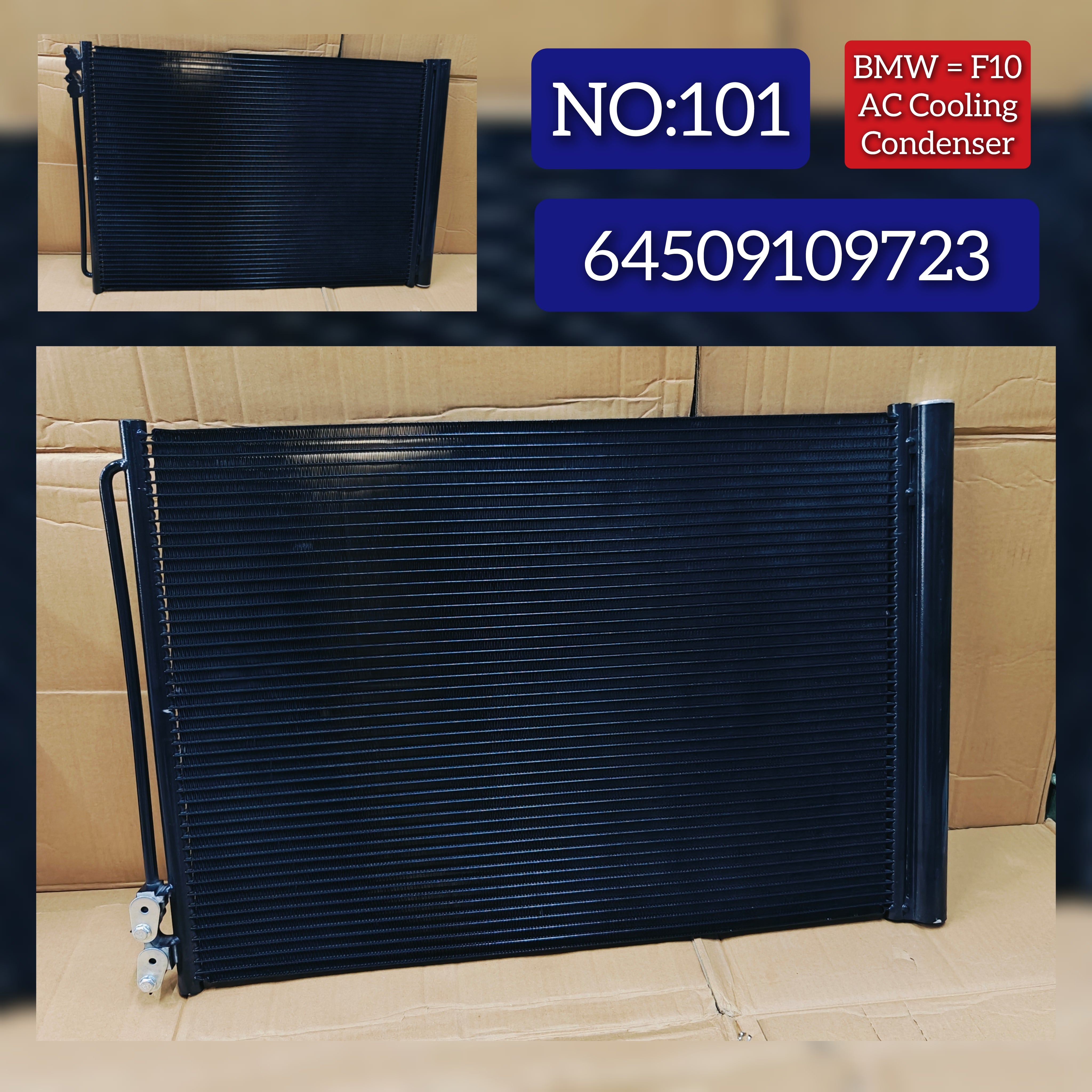 AC Condenser 64509109723 64509255983 Compatible with BMW 5 Series (F10) & 5 Gran Turismo (F07)  & 6 Coupe (F13) &  7 Series (F01, F02, F03, F04)