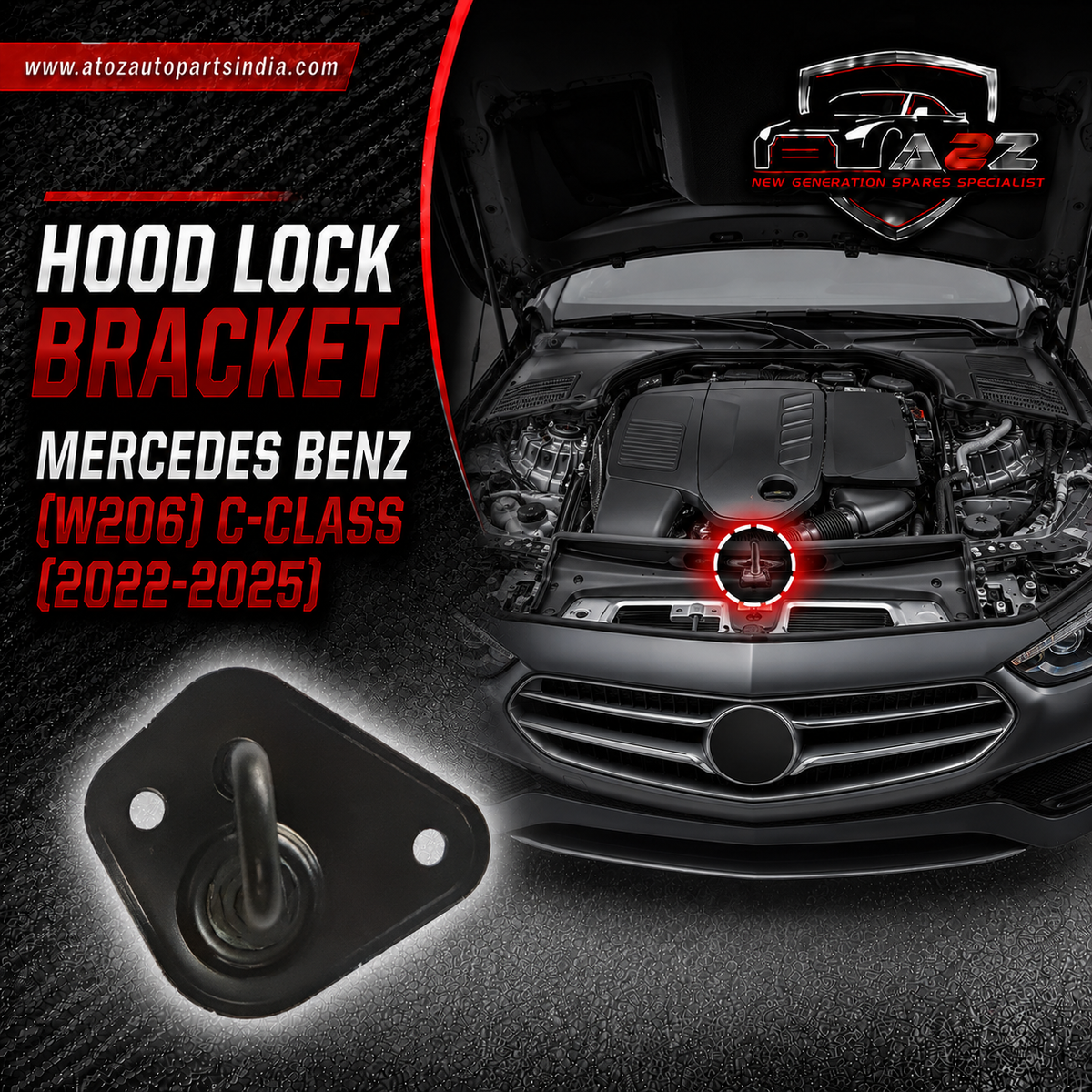 Hood Lock Bracket A2068807803 2068807803 Mercedes Benz (W206) C-Class
