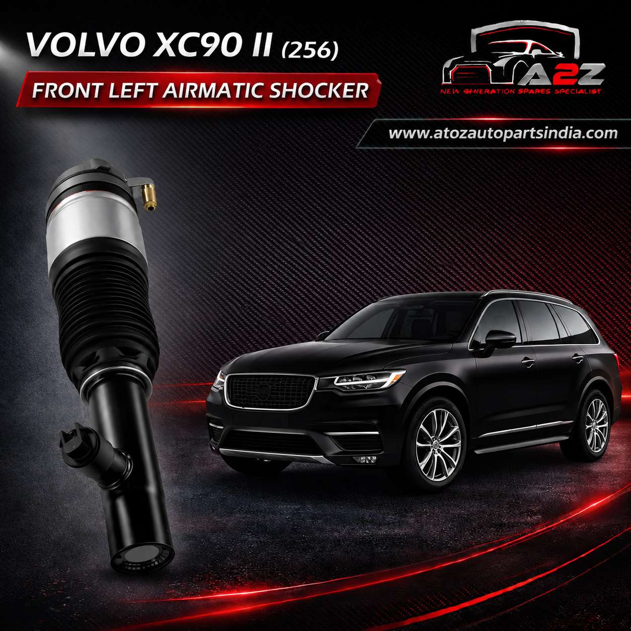 Front Left Air Suspension Shock Absorber Strut 31658903 Compatible With VOLVO XC90 II (256) N.M