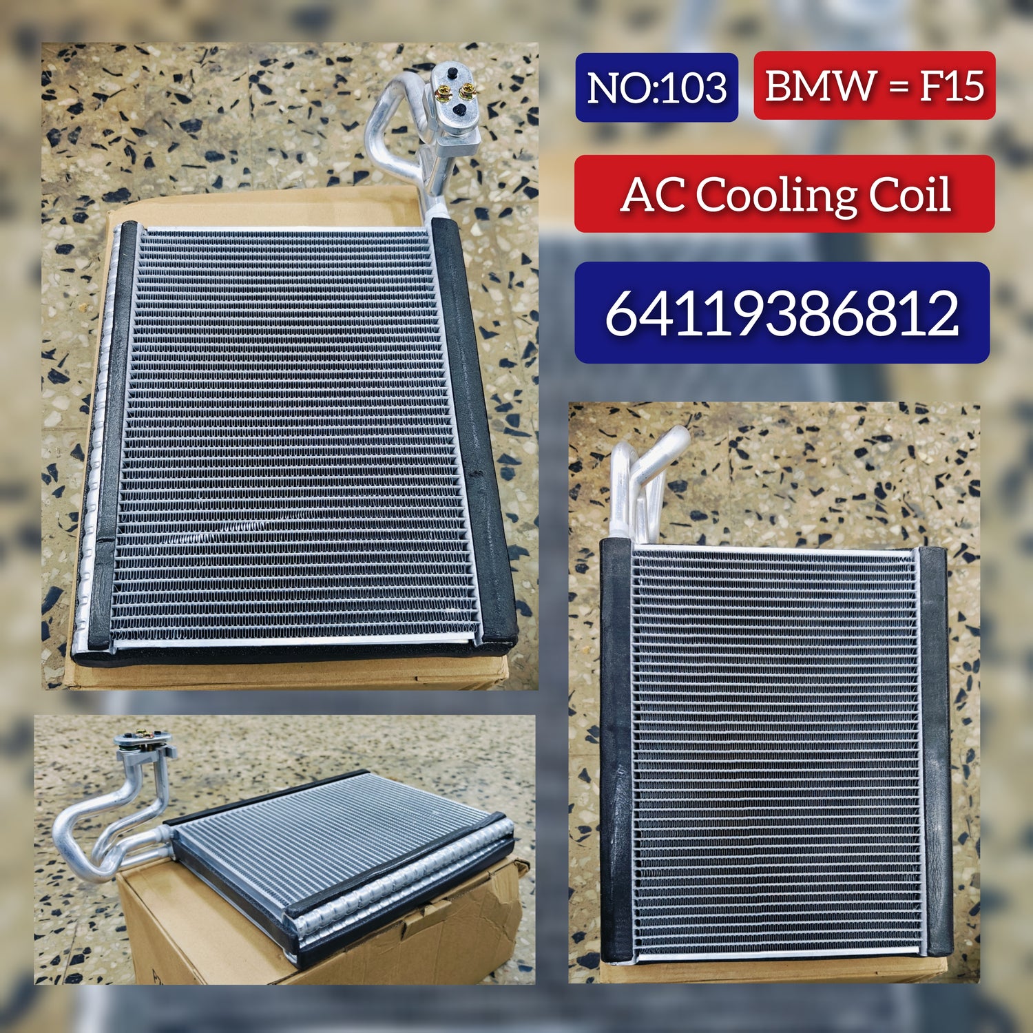 Air Conditioning Evaporator (Cooling Coil) 64119386812 64119289068 Compatible with BMW X5 F15 &  X6 F16