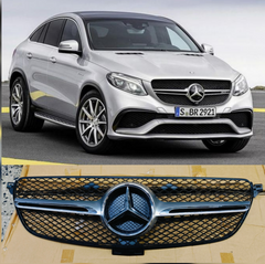 AMG Silver Chrome Show Grill Compatible With  Mercedes Benz GLE W292 (2016-2019) Tag 151