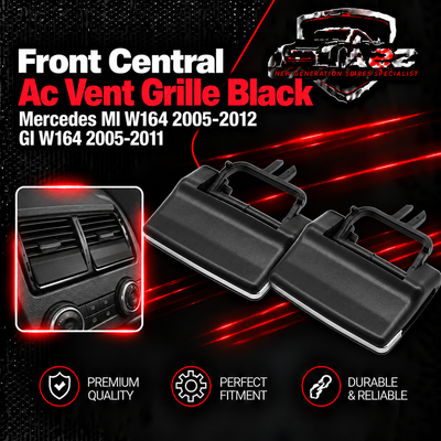 Front Central Ac Vent Grille Black 164830215491161  16483023549116 16483024549116 Compatible With Mercedes Ml W164 2005-2012 Gl W164 2005-2011
