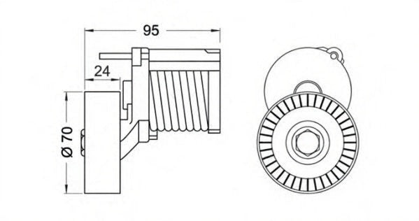 Belt Tensioner With Pulley 038903315AH 038903315AG Compatible With AUDI A4 8K