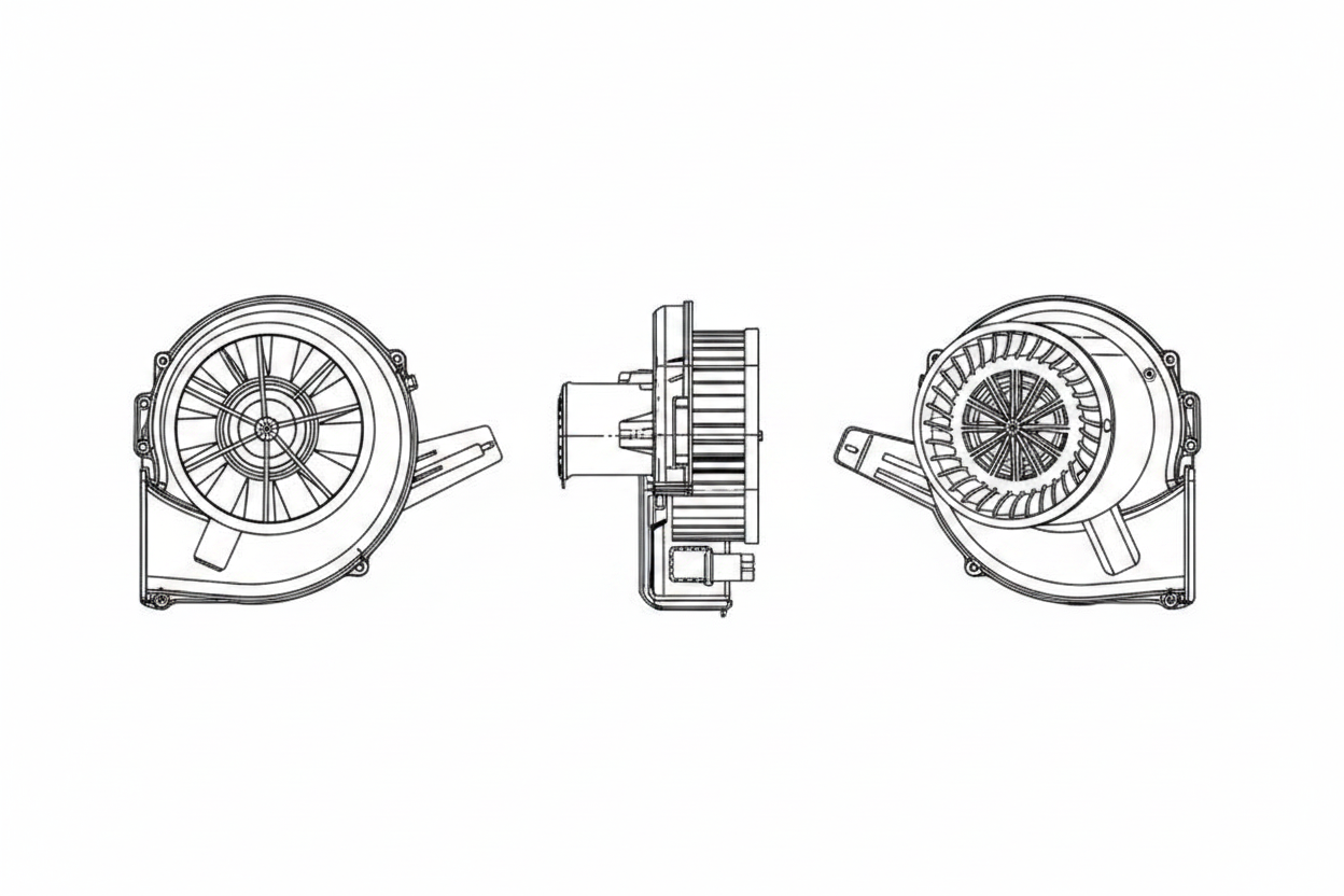 AC Heater Blower Motor 6Q1820015G 6Q182 0015 6Q1820015B 6Q1820015C 6Q1820015E 6Q1820015H Compatible with SKODA FABIA II (542) & VW POLO V (6R1, 6C1) Tag-BM-17