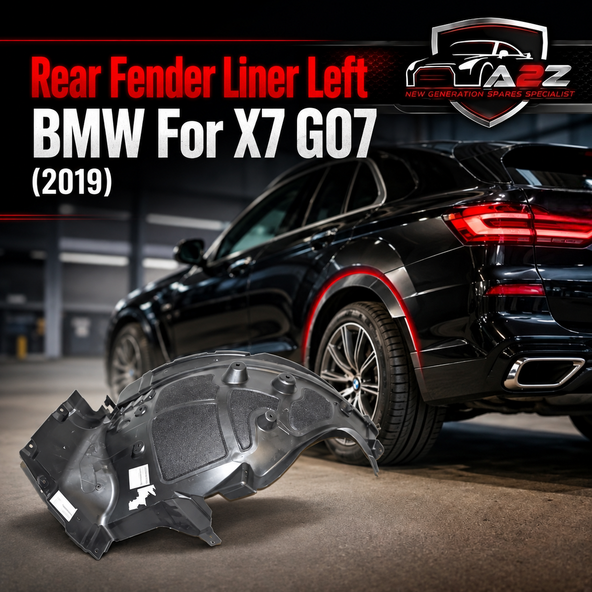 Rear Fender Liner Left 51747424913 Compatible With BMW For X7 G07 (2019)