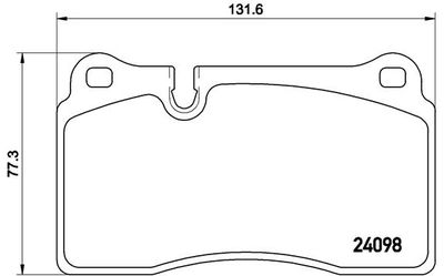 Front Brake Pad 7L6698151E 2409801 P65110 Compatible With VW TOUAREG 7LA