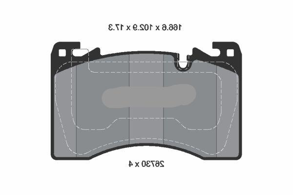 Front Brake Pad 2673001 LR157388 P44033N  Compatible With LAND ROVER RANGE ROVER V (L460)