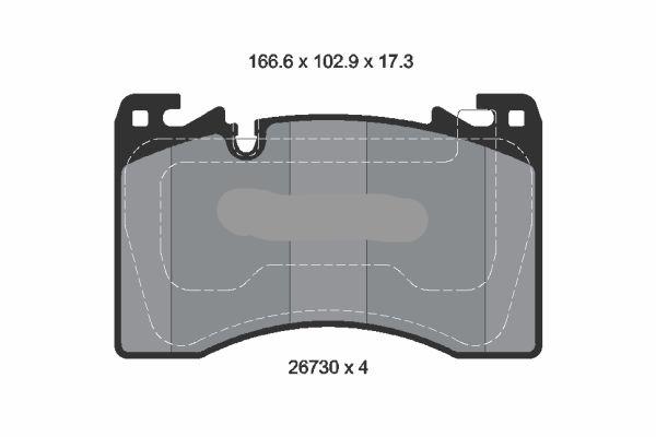 Front Brake Pad 2673001 LR157388 P44033N  Compatible With LAND ROVER RANGE ROVER V (L460)