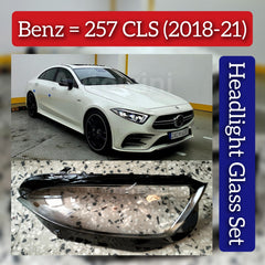 Car Front Headlight Transparent Lamp Sade Glass Headlight Lens Cover Compatible For MERCEDES BENZ CLS C257 2018-2021