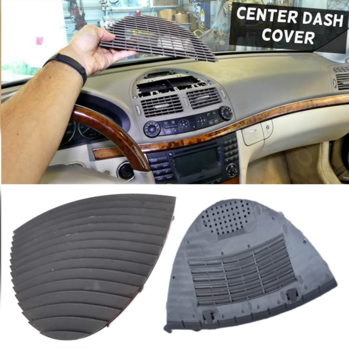 Black Speaker Cover (Center Dash Cover) 2118300054 Compatible With Mercedes Benz E-Class W211