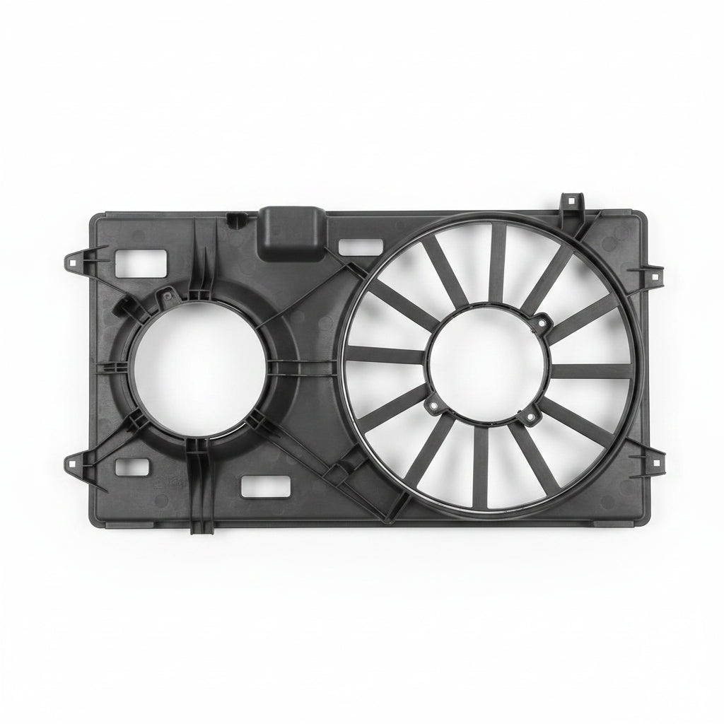 Cooling Radiator Fan Assembly Base 7L0121207 Compatible With AUDI Q7 (4LB) & VW TOUAREG (7LA, 7L6, 7L7)