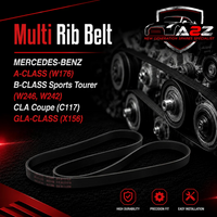 Multi Rib Belt 5PK1745 A0029934896 0019937796 0019936996 Compatible With MERCEDES-BENZ A-CLASS (W176) B-CLASS Sports Tourer (W246, W242) CLA Coupe (C117) GLA-CLASS (X156) (CONTINENTAL)