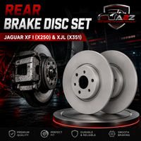 Rear Brake Disc Set C2C25339 C2D26352 C2D61075 Compatible With JAGUAR XF I (X250) & XJL (X351) (ALBRO)