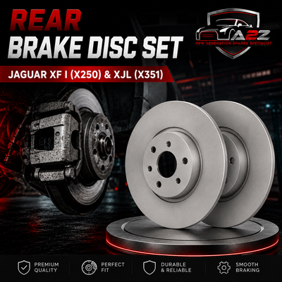 Rear Brake Disc Set C2C25339 C2D26352 C2D61075 Compatible With JAGUAR XF I (X250) & XJL (X351) (ALBRO)