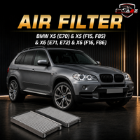 Air Filter E2944LC-2 & 64316945586 & LAK221/S 64116945594 64119248294 Compatible With BMW X5 (E70) & X5 (F15, F85) & X6 (E71, E72) & X6 (F16, F86)Tag : 110