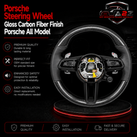 Carbon Fiber Steering Wheel (Gloss Carbon Finish) Compatible With Porsche All Models