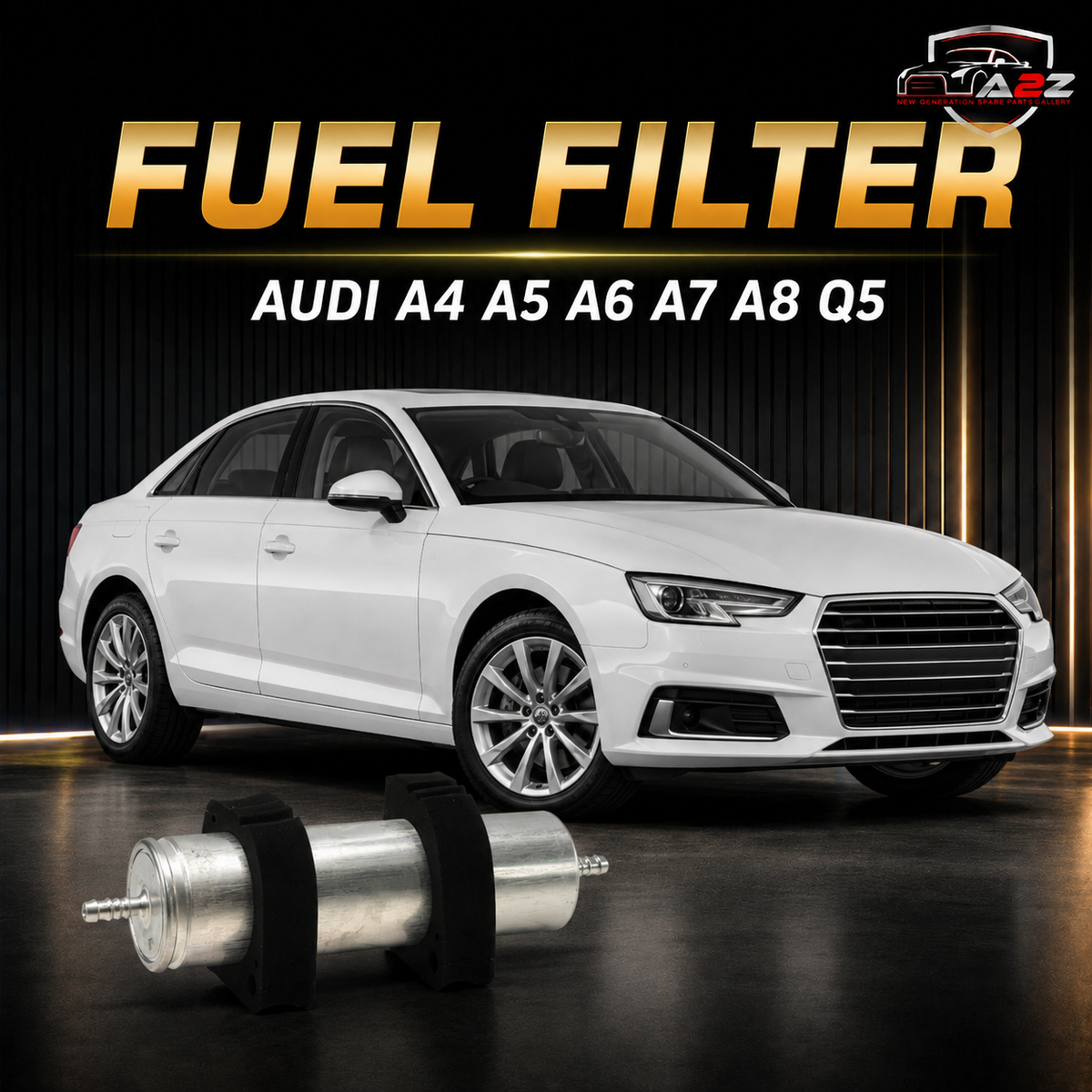 Fuel Filter H355WK & 8K0127400A 8T0127401A 8K0127400  & KL596 Compatible With AUDI A4 A5 A6 A7 A8 Q5 Tag 118
